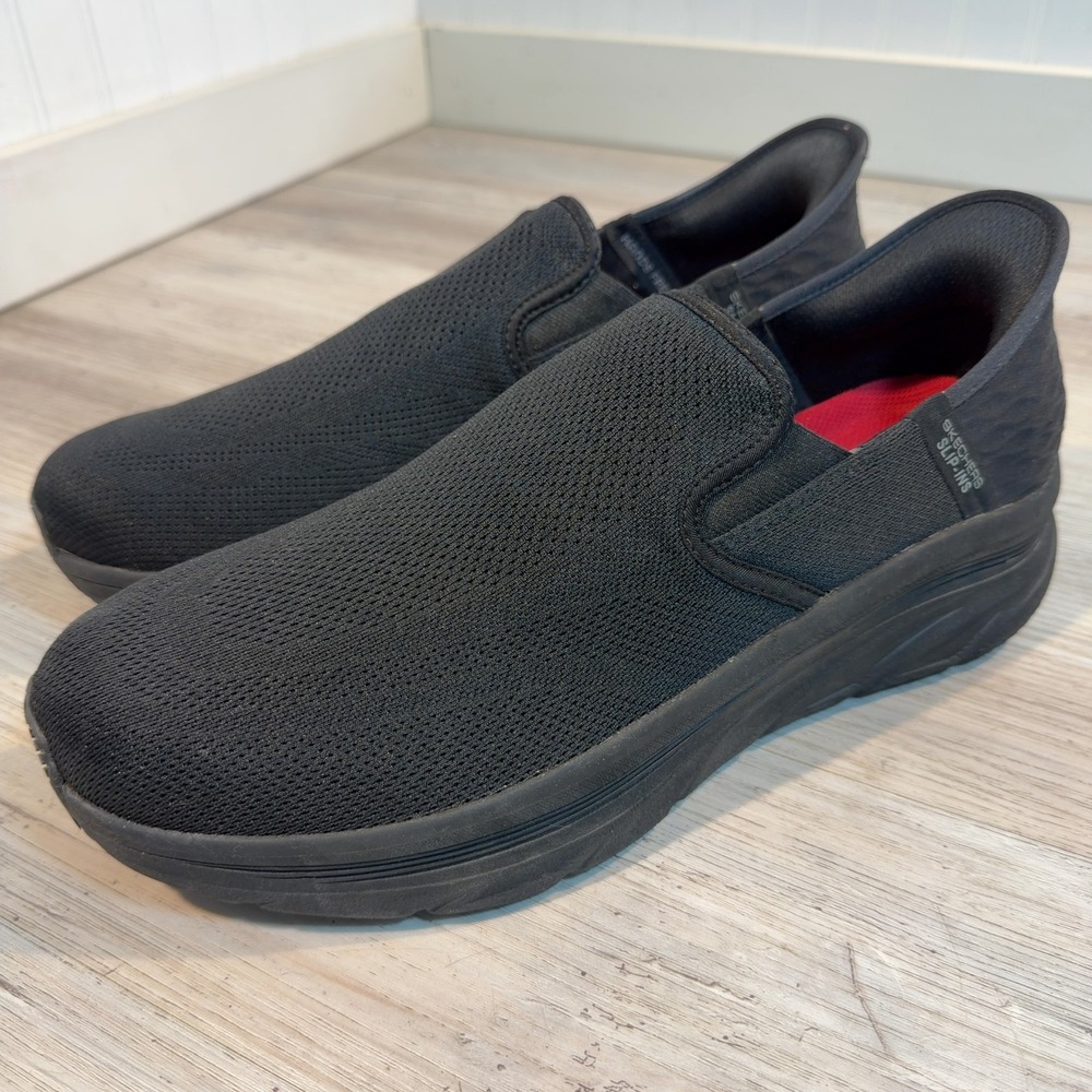 Skechers Work Slip-Ins Hands Free Slip Resistant Shoes Mens Sz 13 Wide Fit Black